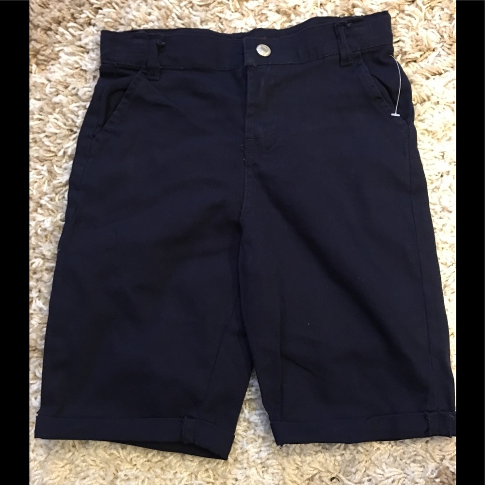 Little boy’s twill navy 7 for All Mankind shorts